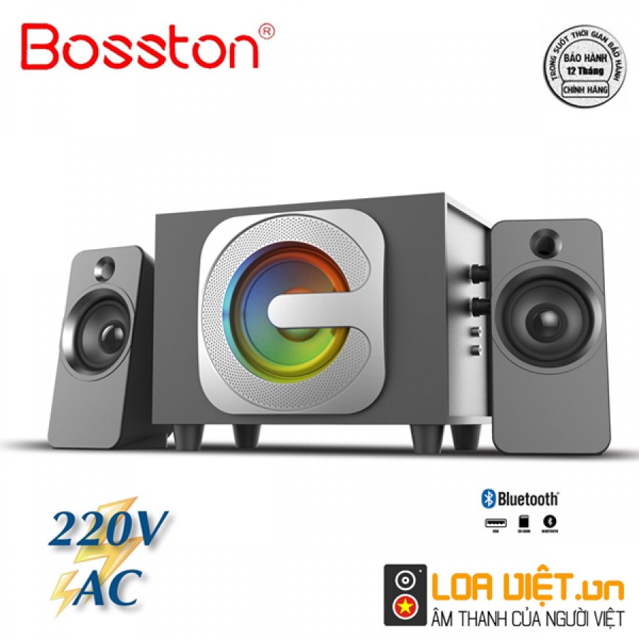 Loa vi tính Bosston Bluetooth T3650-BT 2.1 Đèn Led RGB